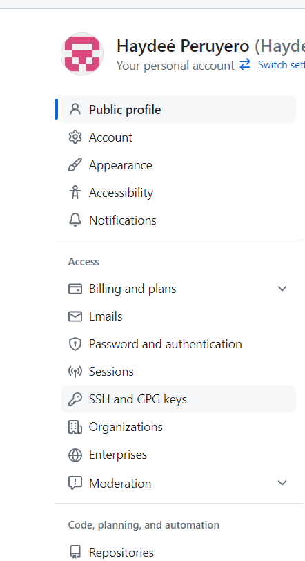 SSH and GPG keys